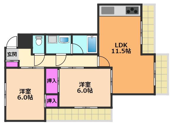 ヴィヴァーチェ高槻の間取り