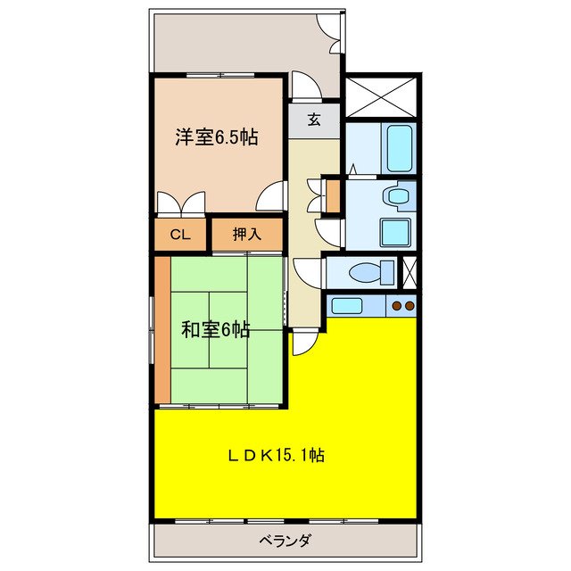 大垣市安井町のマンションの間取り