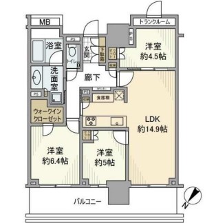 ブランズタワー豊洲の間取り