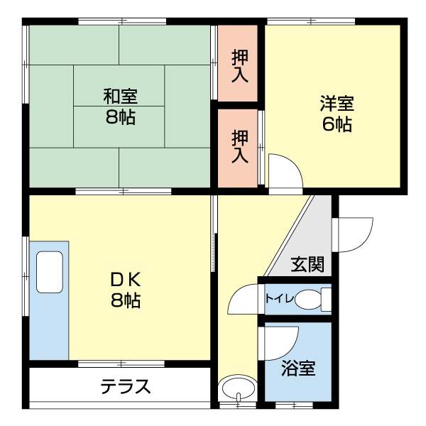 コーポ八幡館の間取り