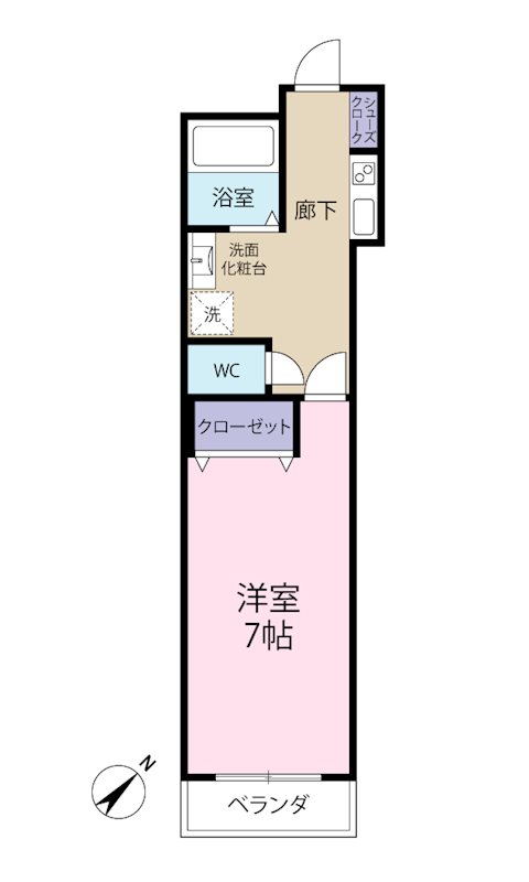 【北九州市門司区東本町のマンションの間取り】