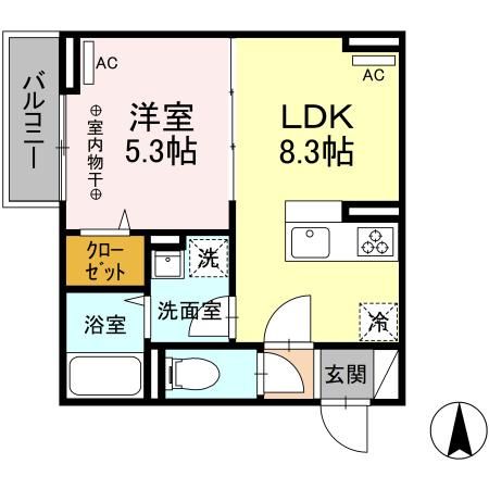 レクシア南田中の間取り