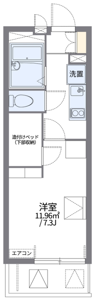 大阪市西成区北津守のマンションの間取り