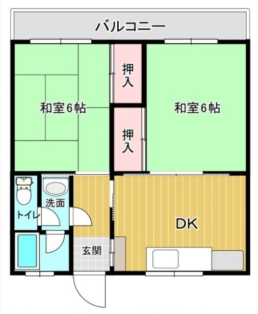 海南市鳥居のアパートの間取り