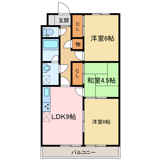 ファミール徳常の間取り