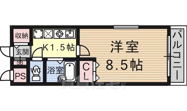 大津市錦織のマンションの間取り