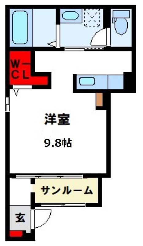 糟屋郡新宮町下府のアパートの間取り