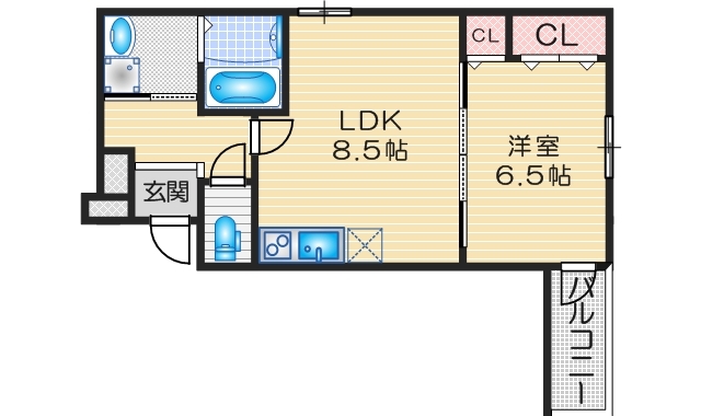 【フジパレス千里山の間取り】