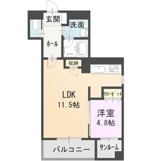 アクシルコート石倉町の間取り