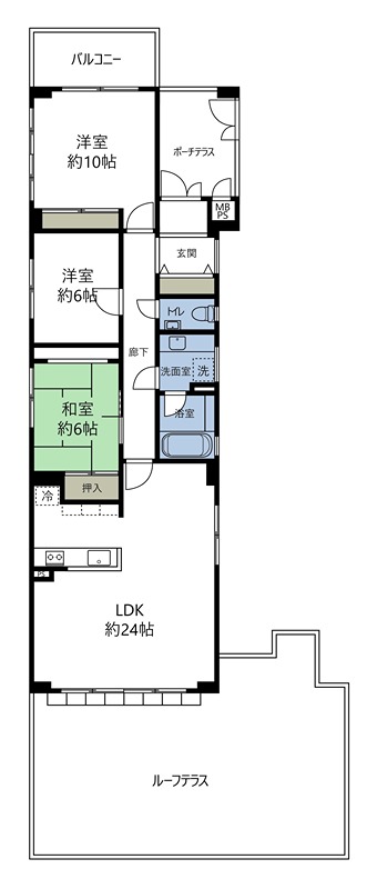 大田区久が原のマンションの間取り