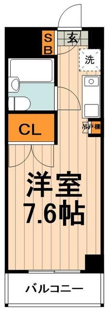 荒川区西尾久のマンションの間取り