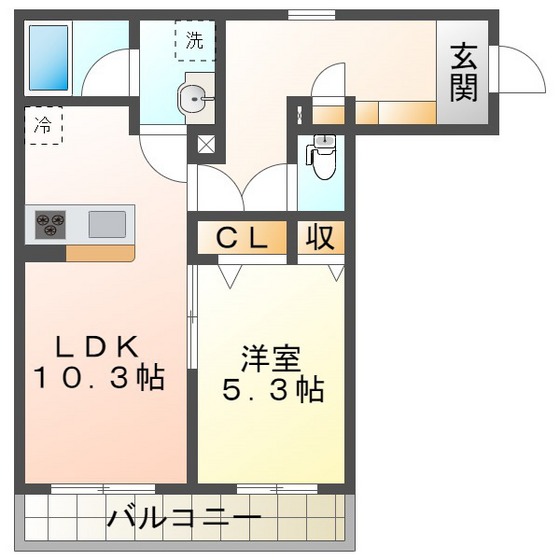 シャーメゾン　栄町の間取り