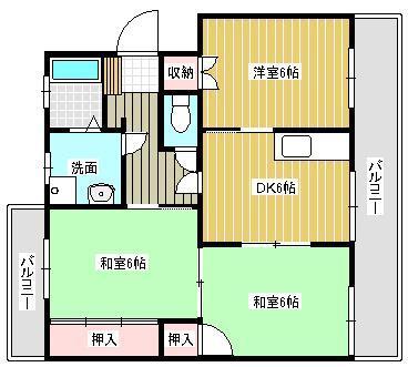 ロイヤルマンション国分の間取り