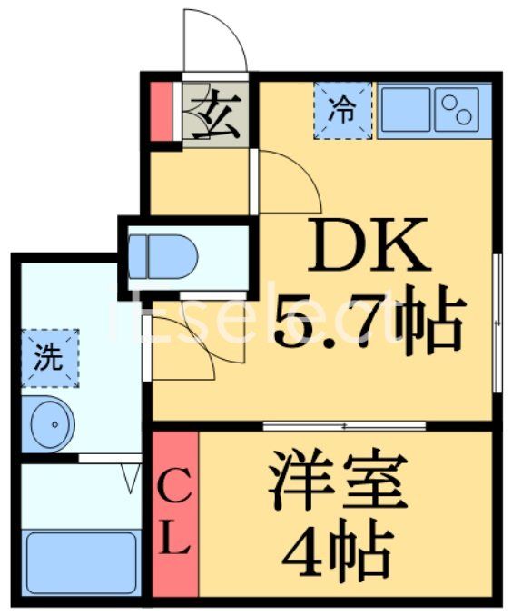 八千代市勝田台南のアパートの間取り