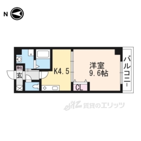 大津市京町のマンションの間取り