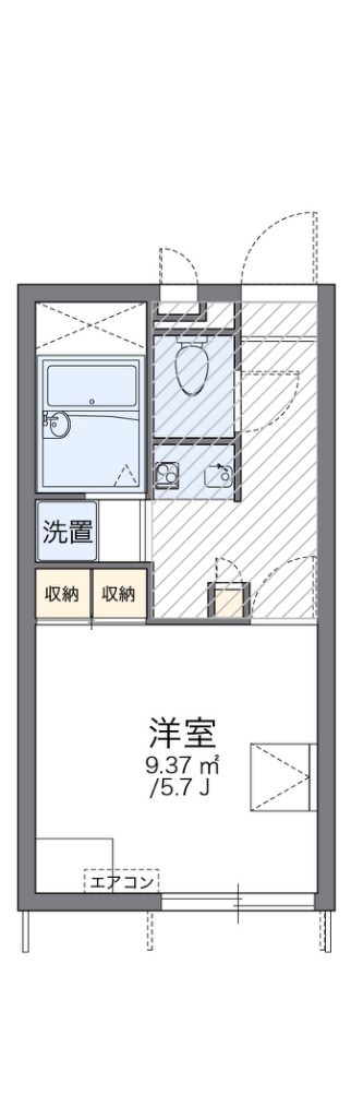 泉佐野市日根野のアパートの間取り