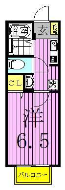 足立区江北のアパートの間取り