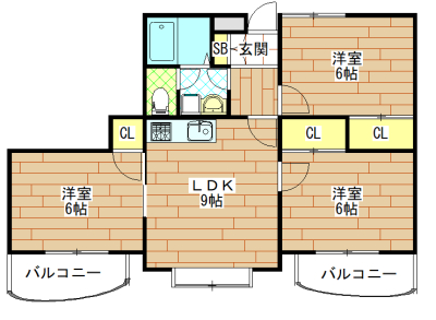 パティオ小松の間取り