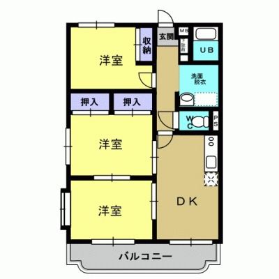 霧島市隼人町住吉のマンションの間取り