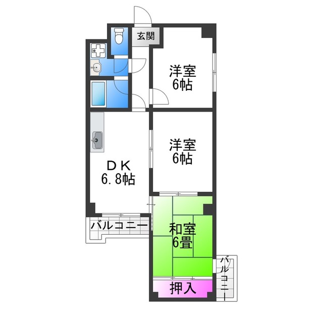 ガーデンコート桜川の間取り