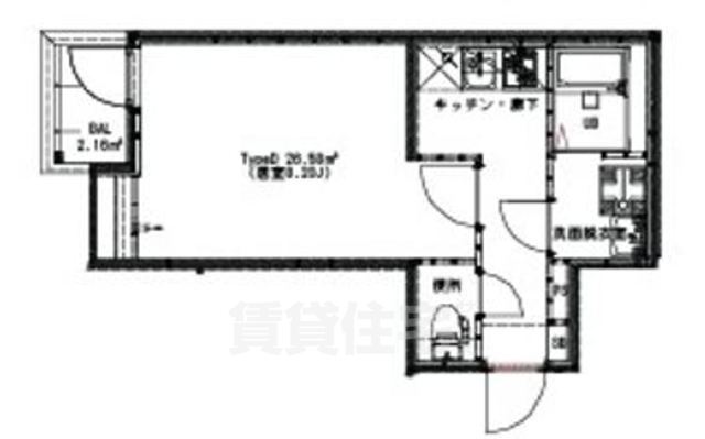 京都市上京区元本満寺町のマンションの間取り