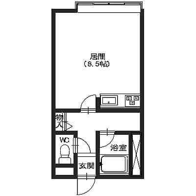 北斗市七重浜のアパートの間取り