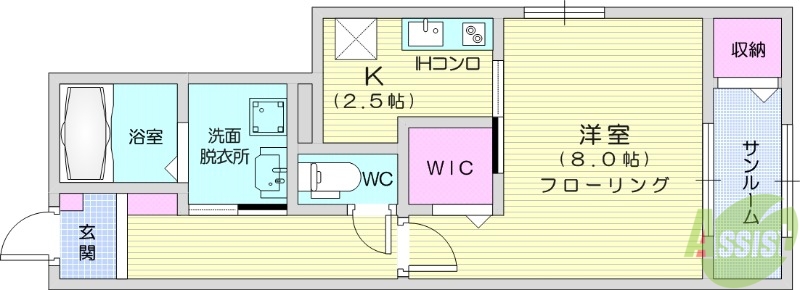 プール・モエの間取り