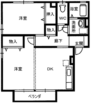 サンライフ北府の間取り