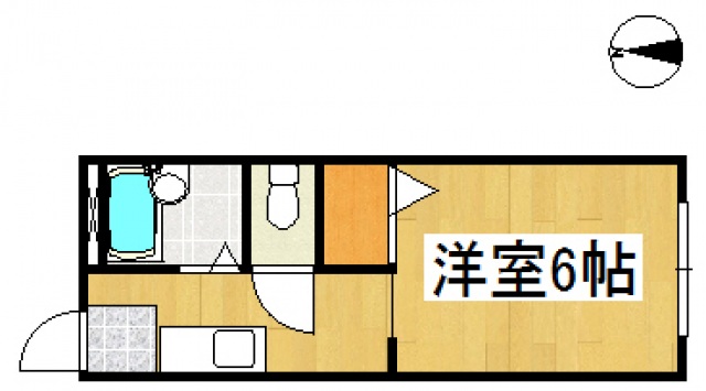 総社市駅前のアパートの間取り