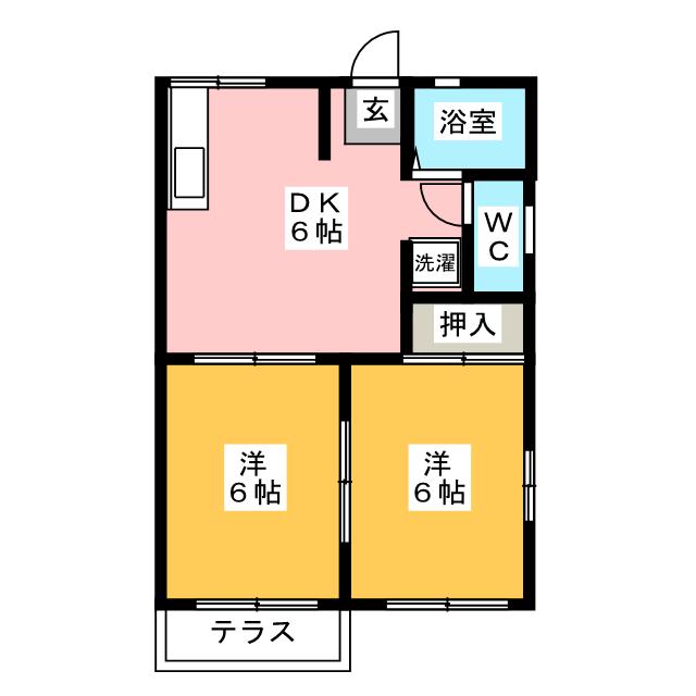 テラスト桜井　Ａの間取り