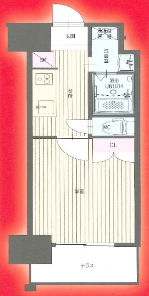 福岡市中央区清川のマンションの間取り