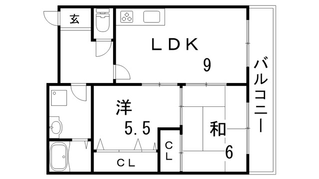 メゾンドソレイユ物部の間取り