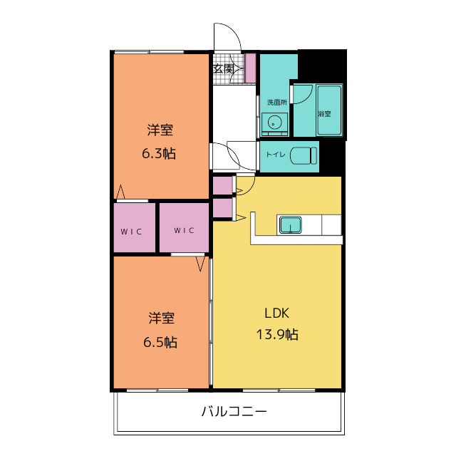 サプリーム大池の間取り