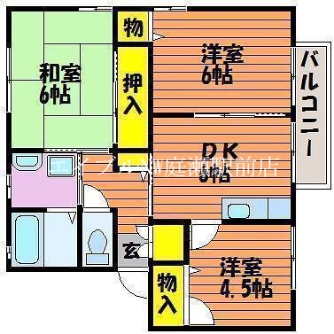 リバティ津高南館の間取り