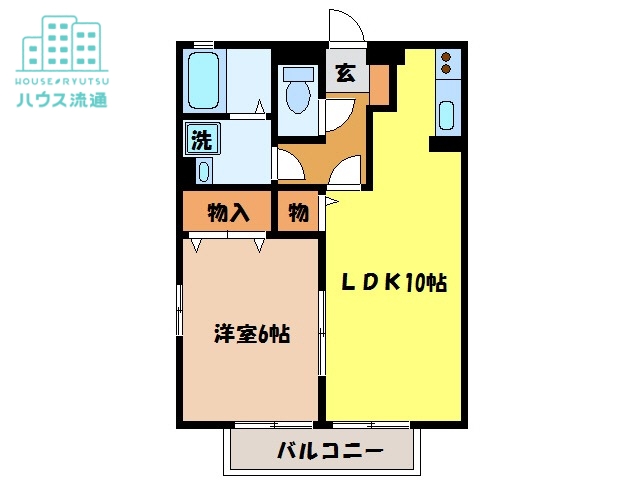 諫早市多良見町木床のアパートの間取り