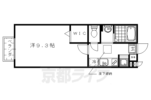 京都市右京区西京極芝ノ下町のアパートの間取り