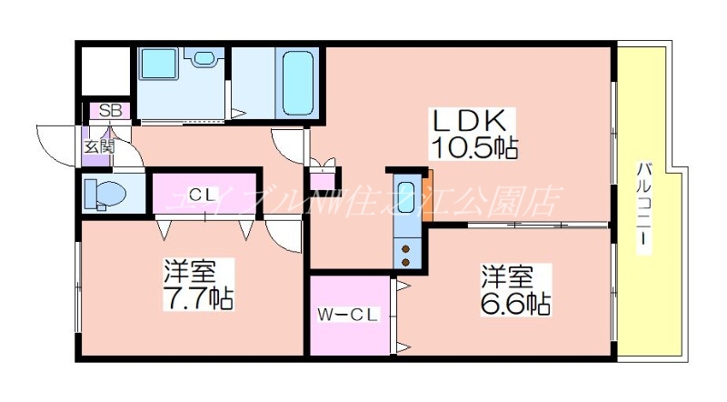 グランメゾン御崎の間取り