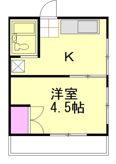 草加市花栗のアパートの間取り