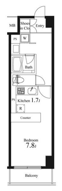 プライマル小石川の間取り