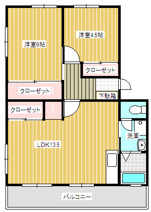 マンションサングリーンの間取り写真