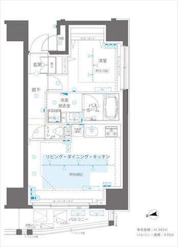 ZOOM浅草WESTの間取り写真