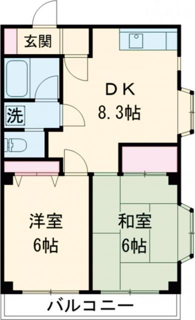 都営新宿線 篠崎駅 徒歩2分 4階建 築32年の間取り写真