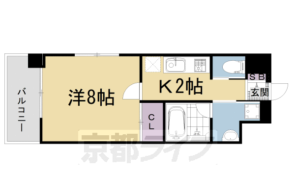 ＪＲ奈良線 城陽駅 徒歩1分 10階建 築5年の間取り写真