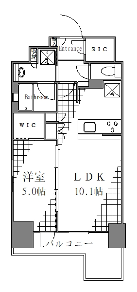 東京メトロ銀座線 田原町駅 徒歩4分 13階建 築11年の間取り写真