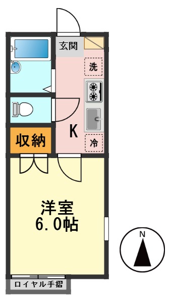 シャンブル春江Vの間取り写真