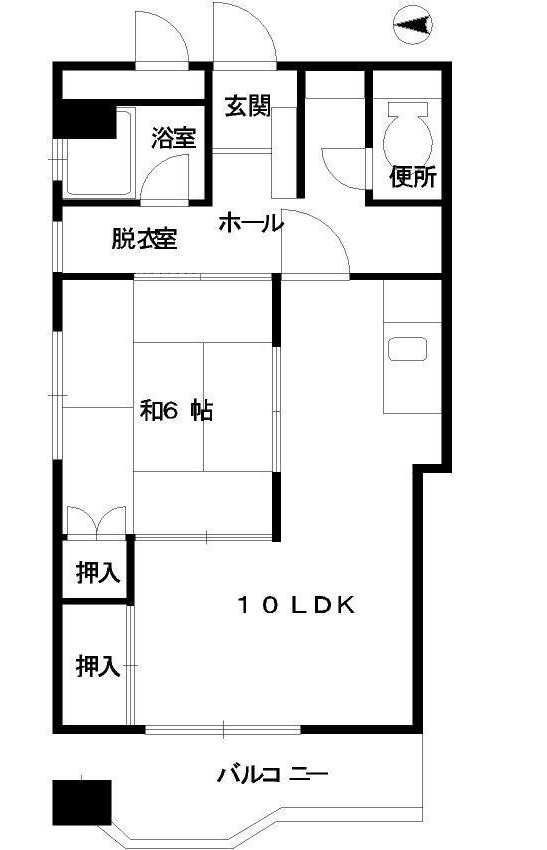 広島市南区稲荷町のマンションの間取り