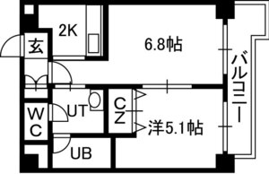 ｅｎｓｏｌｅｉｌｌｅ山鼻の間取り