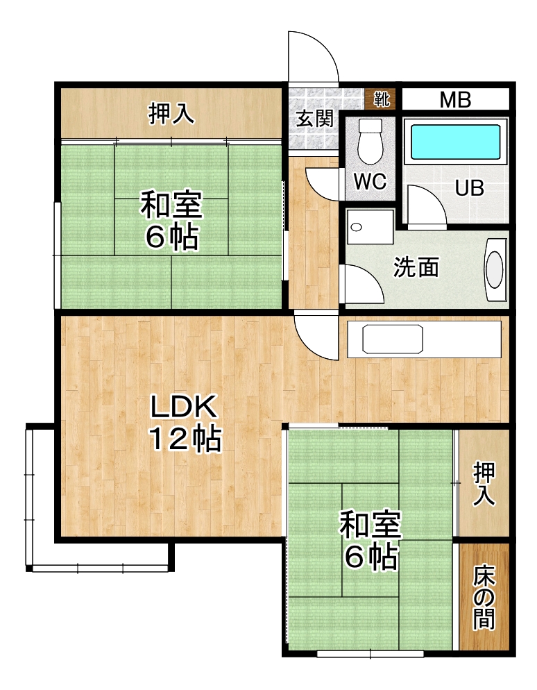 ヴィラージュ錦ヶ丘の間取り