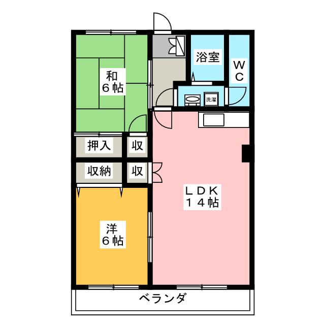 マンションケストＢの間取り