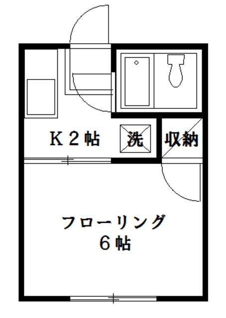 ベルグコーポ２号棟の間取り